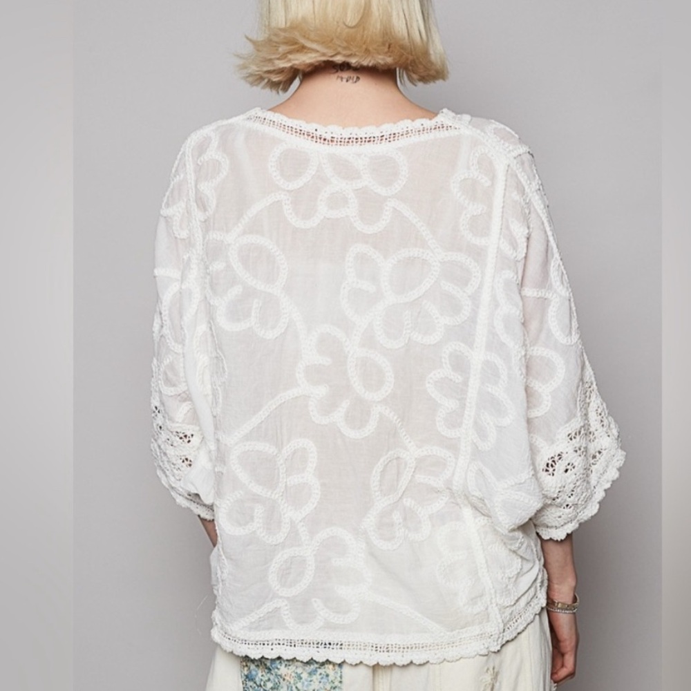POL White Embroidered Top - Picture 3 of 6
